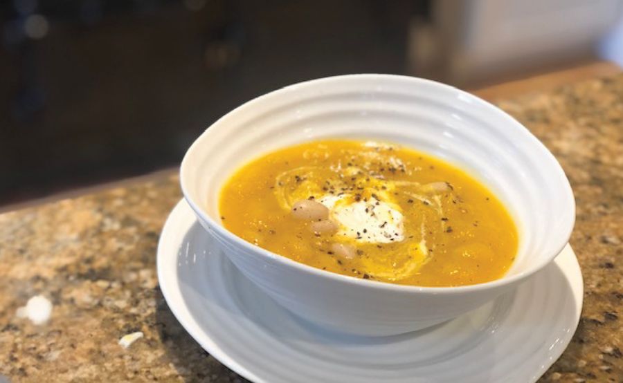 Butternut Soup with Cannellini Beans